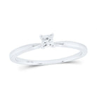 14K White Gold Princess Diamond Solitaire Bridal Wedding Engagement Ring 1/6 Cttw - Splendid Jewellery