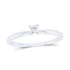 14K White Gold Princess Diamond Solitaire Bridal Wedding Engagement Ring 1/6 Cttw - Splendid Jewellery