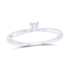 14K White Gold Princess Diamond Solitaire Bridal Wedding Engagement Ring 1/6 Cttw - Splendid Jewellery