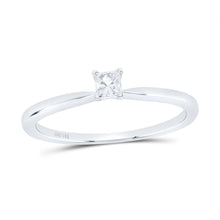 Load image into Gallery viewer, 14K White Gold Princess Diamond Solitaire Bridal Wedding Engagement Ring 1/6 Cttw - Splendid Jewellery