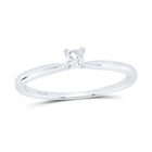 14K White Gold Princess Diamond Solitaire Bridal Wedding Engagement Ring 1/6 Cttw - Splendid Jewellery