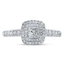 Load image into Gallery viewer, 14K White Gold Princess Diamond Solitaire Bridal Wedding Engagement Ring (Certified) 1 Cttw - Splendid Jewellery