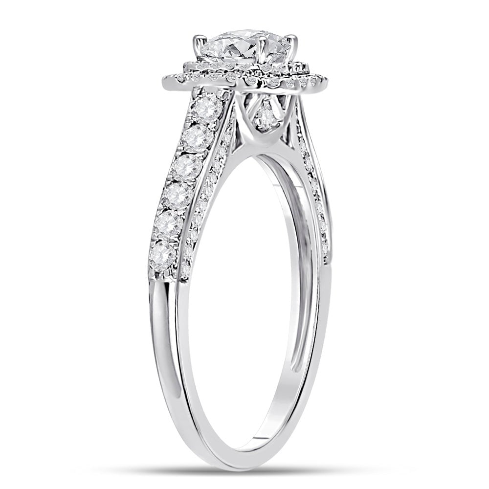 14K White Gold Princess Diamond Solitaire Bridal Wedding Engagement Ring (Certified) 1 Cttw - Splendid Jewellery