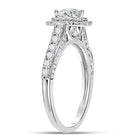 14K White Gold Princess Diamond Solitaire Bridal Wedding Engagement Ring (Certified) 1 Cttw - Splendid Jewellery