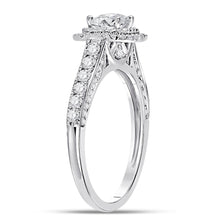 Load image into Gallery viewer, 14K White Gold Princess Diamond Solitaire Bridal Wedding Engagement Ring (Certified) 1 Cttw - Splendid Jewellery