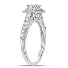 14K White Gold Princess Diamond Solitaire Bridal Wedding Engagement Ring (Certified) 1 Cttw - Splendid Jewellery