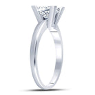 14K White Gold Princess Diamond Solitaire Certified Bridal Wedding Engagement Ring 1 Cttw - Splendid Jewellery