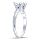 14K White Gold Princess Diamond Solitaire Certified Bridal Wedding Engagement Ring 1 Cttw - Splendid Jewellery