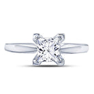 14K White Gold Princess Diamond Solitaire Certified Bridal Wedding Engagement Ring 1 Cttw - Splendid Jewellery