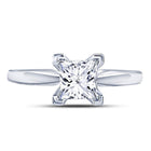 14K White Gold Princess Diamond Solitaire Certified Bridal Wedding Engagement Ring 1 Cttw - Splendid Jewellery