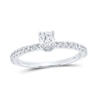 14K White Gold Round Diamond Engagement Ring 5/8 Cttw - Splendid Jewellery