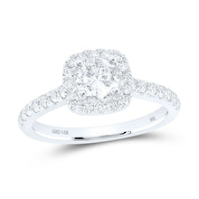 Load image into Gallery viewer, 14K White Gold Round Diamond Engagement Single Halo 11/3 Cttw - Splendid Jewellery