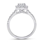 14K White Gold Round Diamond Engagement Single Halo 11/3 Cttw - Splendid Jewellery