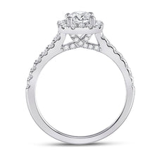 Load image into Gallery viewer, 14K White Gold Round Diamond Engagement Single Halo 11/3 Cttw - Splendid Jewellery