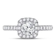 Load image into Gallery viewer, 14K White Gold Round Diamond Engagement Single Halo 11/3 Cttw - Splendid Jewellery