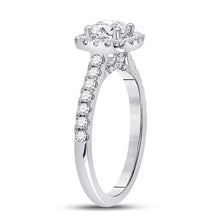Load image into Gallery viewer, 14K White Gold Round Diamond Engagement Single Halo 11/3 Cttw - Splendid Jewellery