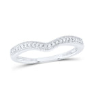 14K White Gold Round Diamond Enhancer Band 1/12 Cttw - Splendid Jewellery