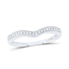 14K White Gold Round Diamond Enhancer Band 1/12 Cttw - Splendid Jewellery