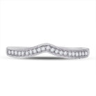 14K White Gold Round Diamond Enhancer Band 1/12 Cttw - Splendid Jewellery