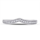 14K White Gold Round Diamond Enhancer Band 1/12 Cttw - Splendid Jewellery