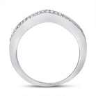 14K White Gold Round Diamond Enhancer Band 1/12 Cttw - Splendid Jewellery