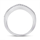 14K White Gold Round Diamond Enhancer Band 1/12 Cttw - Splendid Jewellery