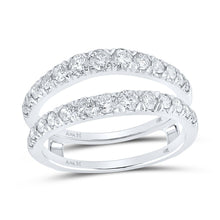 Load image into Gallery viewer, 14K White Gold Round Diamond Enhancer Ring 1 Cttw - Splendid Jewellery