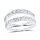 14K White Gold Round Diamond Enhancer Ring 1 Cttw - Splendid Jewellery