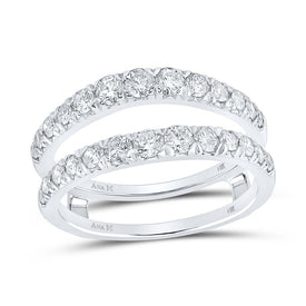14K White Gold Round Diamond Enhancer Ring 1 Cttw - Splendid Jewellery