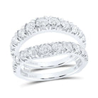 14K White Gold Round Diamond Enhancer Ring 2 Cttw - Splendid Jewellery