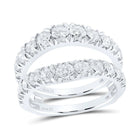 14K White Gold Round Diamond Enhancer Ring 2 Cttw - Splendid Jewellery