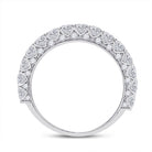 14K White Gold Round Diamond Fashion Women's Band 1 1/2 Cttw - Splendid Jewellery