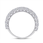 14K White Gold Round Diamond Fashion Women's Band 1 1/2 Cttw - Splendid Jewellery