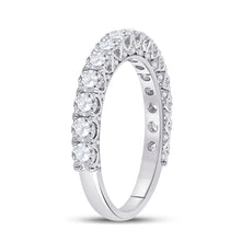 Load image into Gallery viewer, 14K White Gold Round Diamond Fashion Women's Band 1 1/2 Cttw - Splendid Jewellery