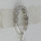 14K White Gold Round Diamond Fashion Women's Band 1/3 Cttw - Splendid Jewellery