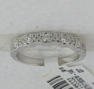 14K White Gold Round Diamond Fashion Women's Band 1/3 Cttw - Splendid Jewellery