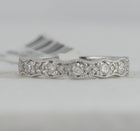 14K White Gold Round Diamond Fashion Women's Band 1/3 Cttw - Splendid Jewellery