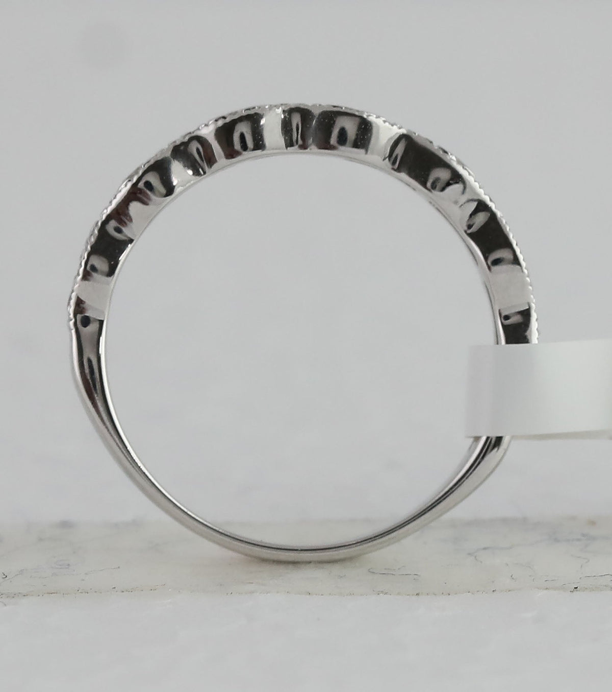14K White Gold Round Diamond Fashion Women's Band 1/3 Cttw - Splendid Jewellery