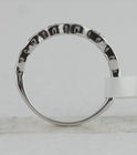 14K White Gold Round Diamond Fashion Women's Band 1/3 Cttw - Splendid Jewellery