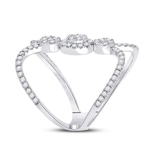 Load image into Gallery viewer, 14K White Gold Round Diamond Fashion Women's Band 7/8 Cttw - Splendid Jewellery
