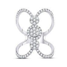 Load image into Gallery viewer, 14K White Gold Round Diamond Fashion Women's Band 7/8 Cttw - Splendid Jewellery