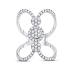 14K White Gold Round Diamond Fashion Women's Band 7/8 Cttw - Splendid Jewellery