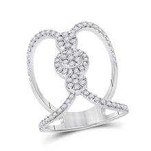 Load image into Gallery viewer, 14K White Gold Round Diamond Fashion Women's Band 7/8 Cttw - Splendid Jewellery