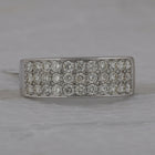 14K White Gold Round Diamond Mens Band 1 3/8 Cttw - Splendid Jewellery