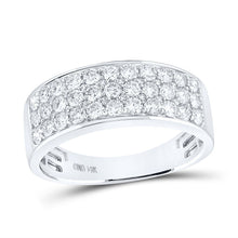 Load image into Gallery viewer, 14K White Gold Round Diamond Mens Band 1 3/8 Cttw - Splendid Jewellery