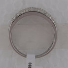 14K White Gold Round Diamond Mens Band 1 3/8 Cttw - Splendid Jewellery