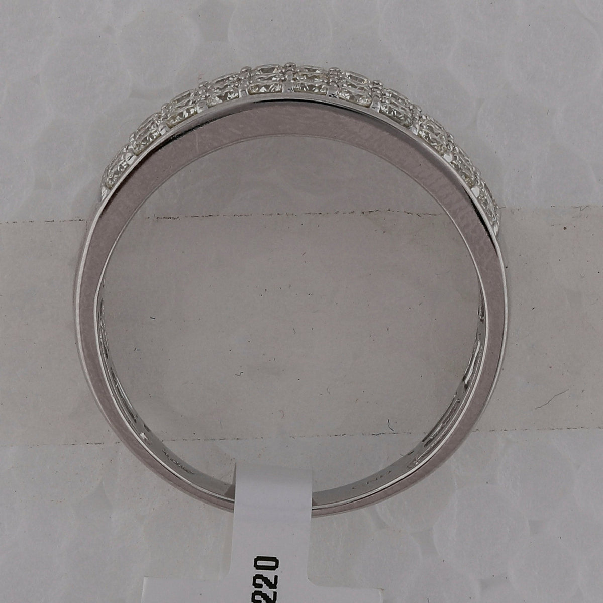 14K White Gold Round Diamond Mens Band 1 3/8 Cttw - Splendid Jewellery