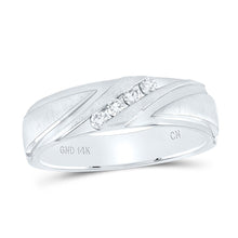 Load image into Gallery viewer, 14K White Gold Round Diamond Men's Band 1/6 Cttw - Splendid Jewellery