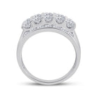 14K White Gold Round Diamond Mens Channel - Set Band Ring 3 Cttw - Splendid Jewellery