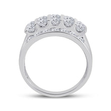 Load image into Gallery viewer, 14K White Gold Round Diamond Mens Channel - Set Band Ring 3 Cttw - Splendid Jewellery
